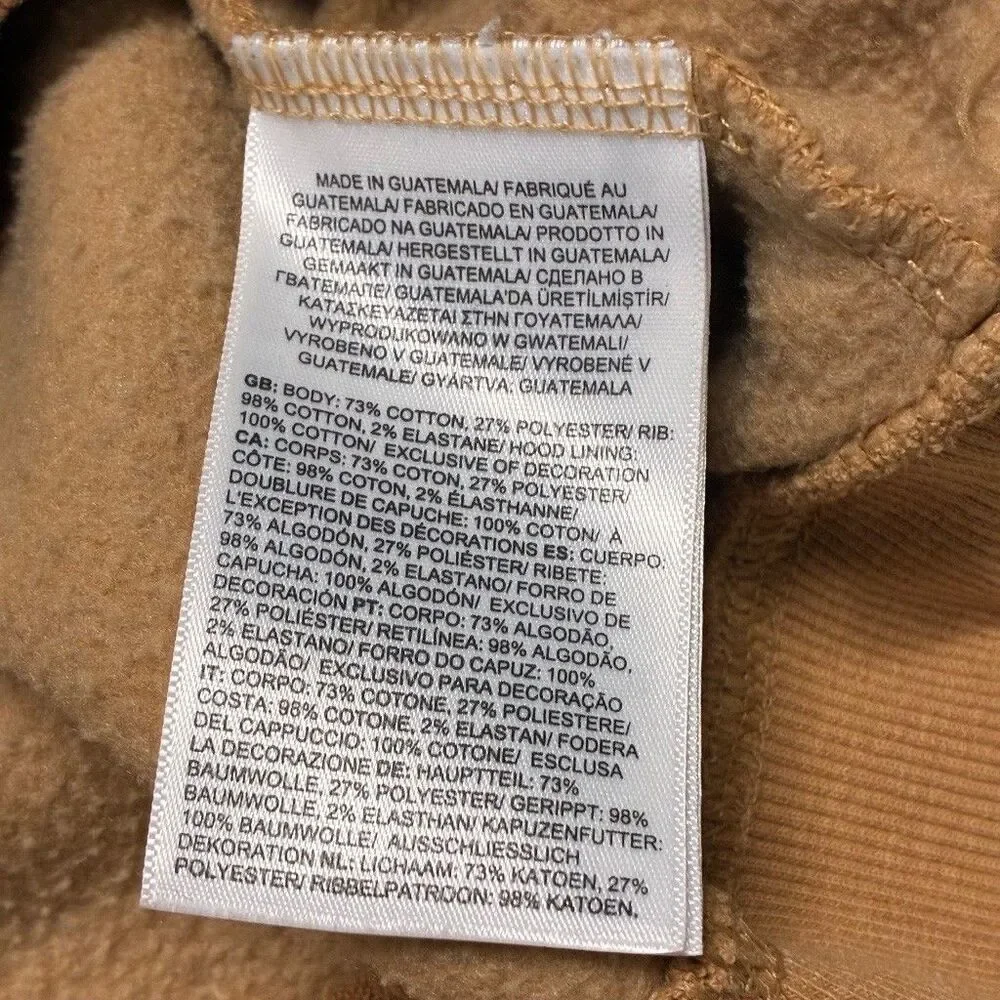 The North Face Men’s Small Pullover Hoodie Almond Butter Tan Half Dome Graphic